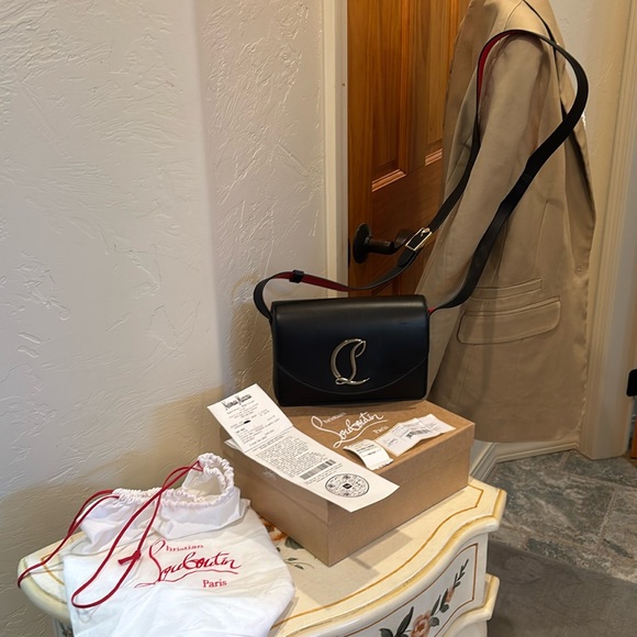 Christian Louboutin Croos Body Black Napa Leather, Dustbag Box Price Tag… - Picture 1 of 10